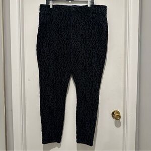 Rachel Roy black Sahara flocked pants